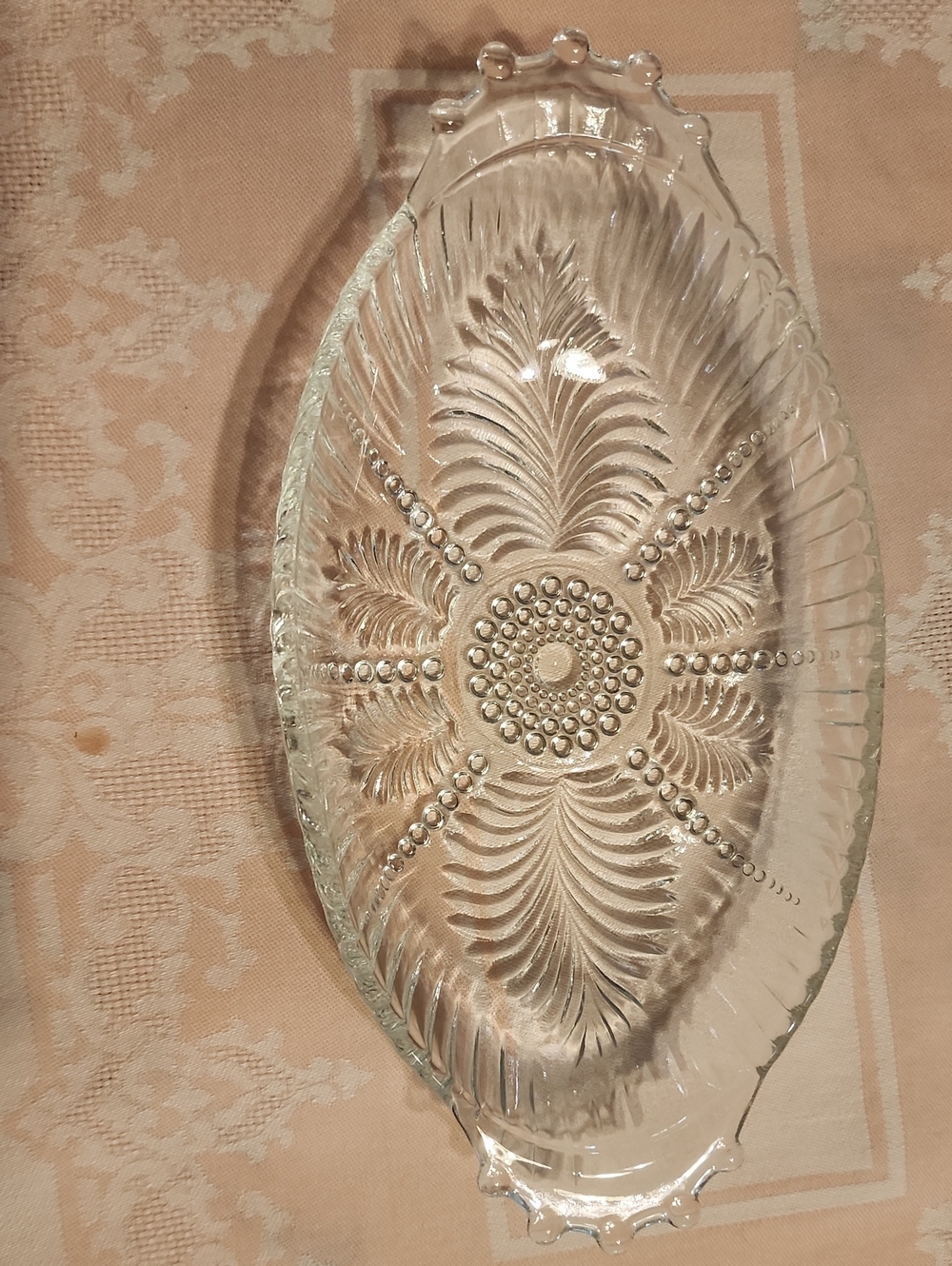 Anchor Hocking Vintage Oval Pressed Glass.